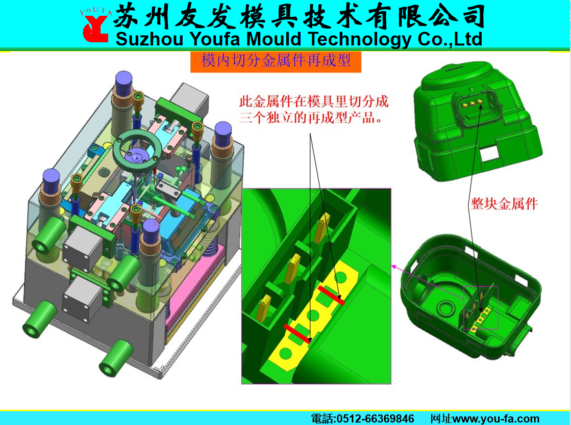 模内切分金属件的注塑模具设计
